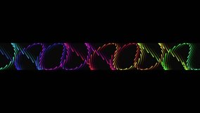 Animated colorful neon light DNA strand abstract loop - Powered by Shutterstock - Get 15% off with code: PIKWIZARD15