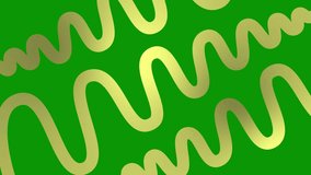 Animated golden decorative wavy lines is drawn. Linear background. Looped video. Vector illustration isolated on green background.
 - Powered by Shutterstock - Get 15% off with code: PIKWIZARD15