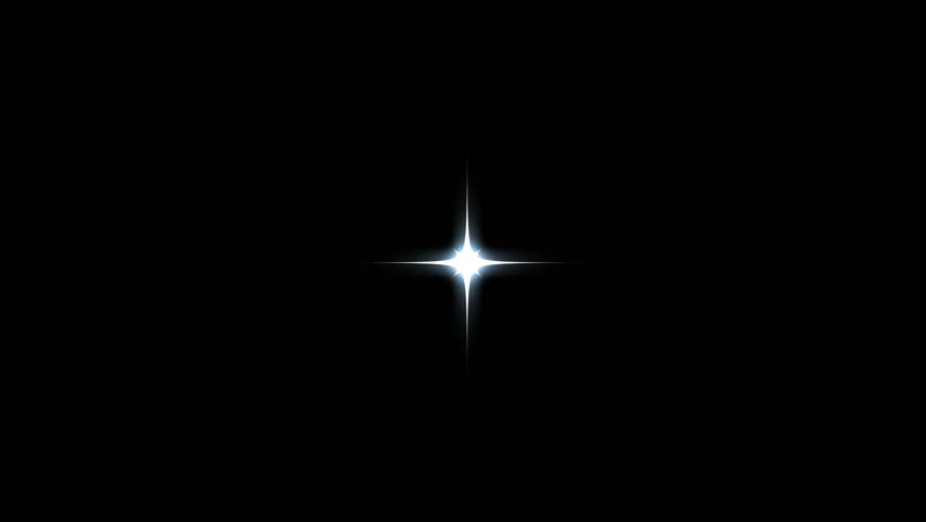 Single star glitter, sparkle, twinkle animation on transparent. sparkling stars animation, twinkle light stars sparkling, sparkle twinkle light magic shine festive element on black background. 4k