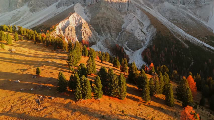 Seceda Mountain In Puez Odle Nature Park in Val Gardena. Dolomites, Italy