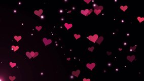 Pink hearts gently  moving with particles on a transparent alpha channel background in a seamless loop. - Powered by Shutterstock - Get 15% off with code: PIKWIZARD15