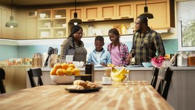 Parents and children sprinkling mozzarella and grated cheese on homemade pizza dough, laughing in the kitchen together in this family moment filled with joy and culinary creativity. Camera A. - Powered by Shutterstock - Get 15% off with code: PIKWIZARD15