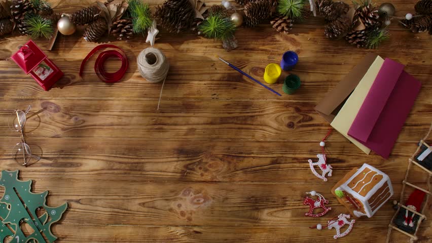 Top view of Santa Claus