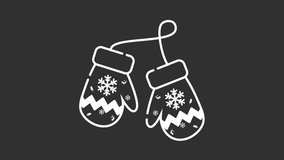 Christmas gloves white line animated icon. Motion graphic animation christmas themed - Powered by Shutterstock - Get 15% off with code: PIKWIZARD15