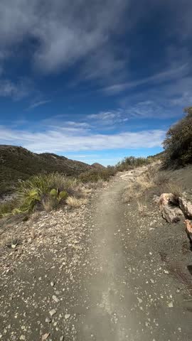 Hiking Along Mountain Bend in the Mountainous West Texas Highlands (Big Bend National Park, Texas, USA)
