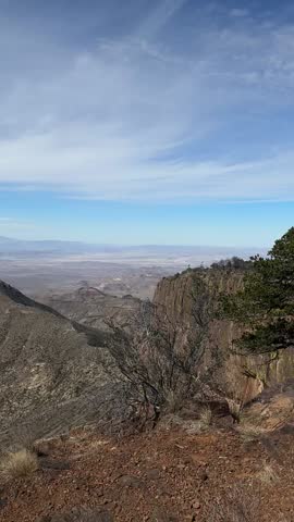 Dramatic Landscape with Rugged Mountains and Cliffs on Mexico Border (Big Bend National Park, Texas, USA)