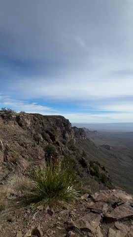 Dramatic Cliffs and Rugged Mountain Range from Summit of West Rim Trail (Big Bend National Park, Texas, USA)