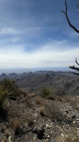 Hiking on a Rocky Trail on the Mexico Border (Big Bend National Park, Texas, USA)