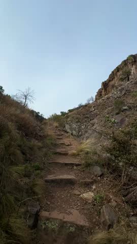 Rocky Trail in Remote Mountain Pass (Big Bend National Park, Texas, USA)