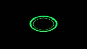 Animated neon green hud circle scope target interface digital overlay motion graphics loop. Neon green hud circle target scope interface animation sci fi technology seamless loop. - Powered by Shutterstock - Get 15% off with code: PIKWIZARD15