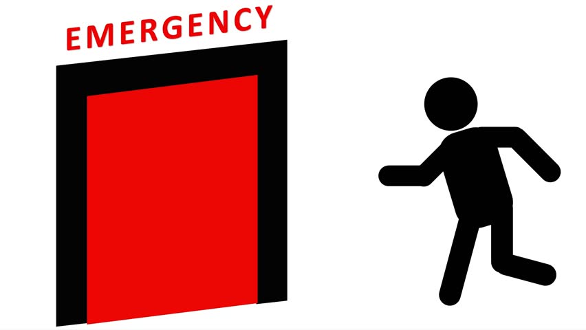 emergency exit sign vector design