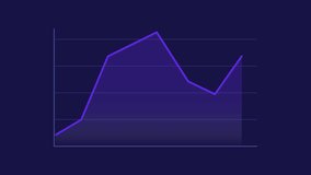 Area chart dark infographic element animation. Diagram for data representation. Business statistics. Animated chart graph. Dynamic data visualization on black background. HD video, motion graphics - Powered by Shutterstock - Get 15% off with code: PIKWIZARD15