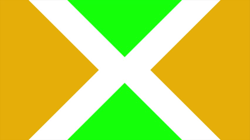Geometric X Shape Green Screen Transition