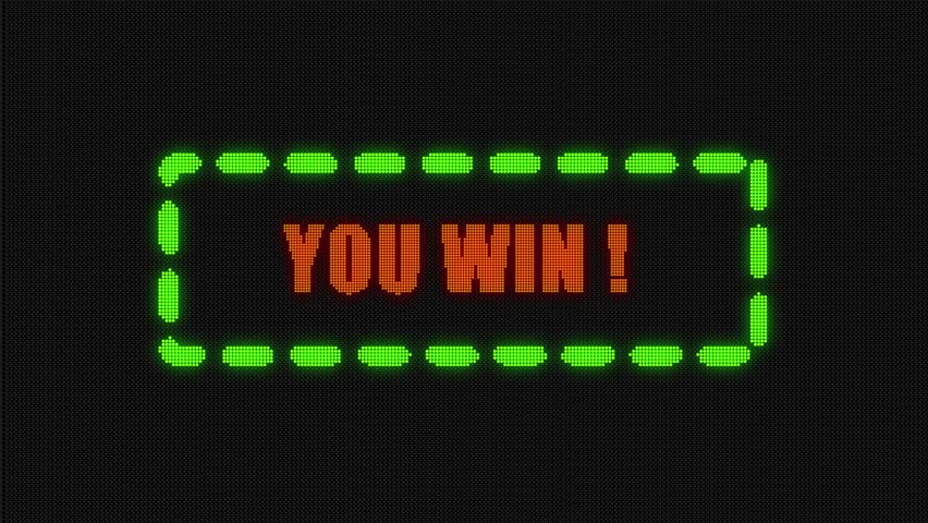 Retro Pixel You Win Text Digital Game Background. - Powered by Shutterstock - Get 15% off with code: PIKWIZARD15