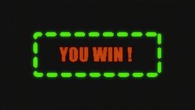 Retro Pixel You Win Text Digital Game Background. - Powered by Shutterstock - Get 15% off with code: PIKWIZARD15