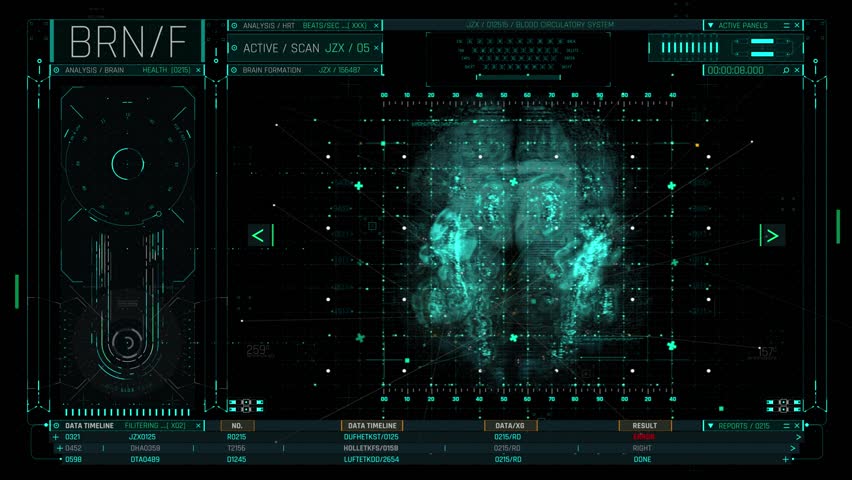 Brain Scans HUD UI Medical screen