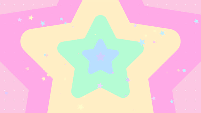 Pastel rainbow stars pattern motion graphics. (loop) - Powered by Shutterstock - Get 15% off with code: PIKWIZARD15
