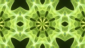 Abstract Neon Kaleidoscopic Pattern in Green and Yellow Geometric Shapes. - Powered by Shutterstock - Get 15% off with code: PIKWIZARD15