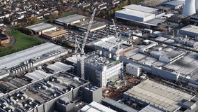 Data centers in Slough, England. Data facilities under construction. - Powered by Shutterstock - Get 15% off with code: PIKWIZARD15