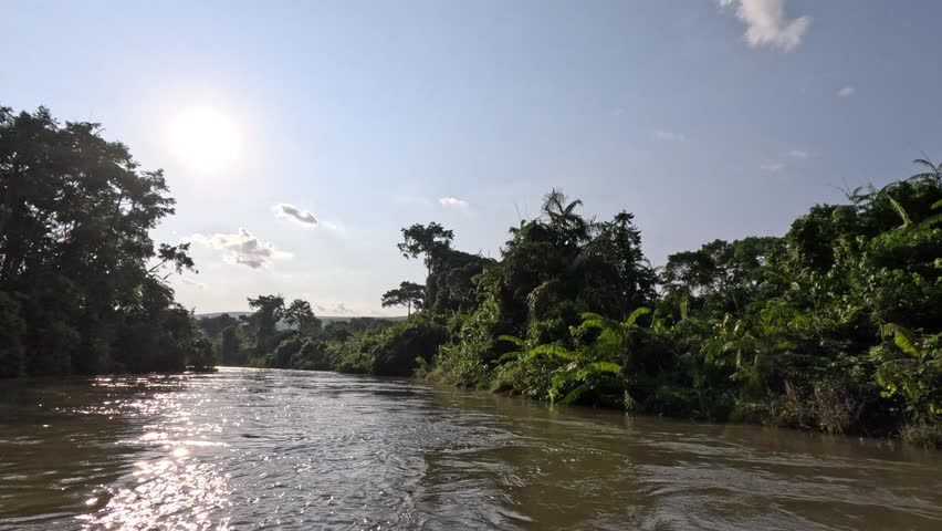 Democratic Republic Congo. Village on the Congo Basin rainforest in the democratic republic of Congo.