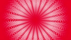 This is a dynamic and visually intense abstract background featuring a highly intricate, symmetrical radial pattern against a solid, vibrant crimson red backdrop. - Powered by Shutterstock - Get 15% off with code: PIKWIZARD15