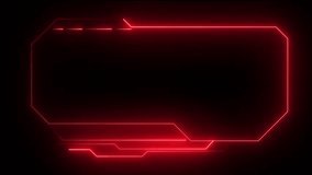 Neon glowing hud Virtual Interface, Reality Technology View Display.Abstract technology Hud frame background. Computer interface Hud motion texture. futuristic pattern for modern . 4k motion video. - Powered by Shutterstock - Get 15% off with code: PIKWIZARD15