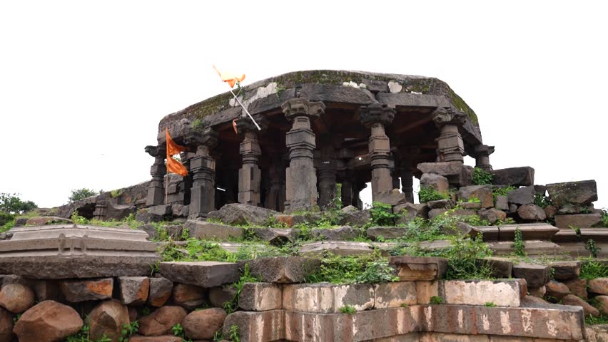 16th century old shiva temple in Mumbai, Maharastra. Bara khambi Temple.