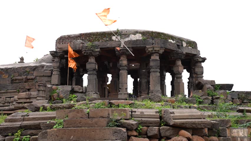 16th century old shiva temple in Mumbai, Maharastra. Bara khambi Temple.