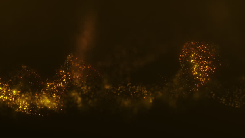 Looping golden particle flow with warm glowing sparkles drifting smoothly to create a fluid motion cloud with depth and soft bokeh. - Powered by Shutterstock - Get 15% off with code: PIKWIZARD15