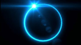 Blue Glowing Energy Circle Loop Futuristic Neon Ring Light Abstract Background 4K - Powered by Shutterstock - Get 15% off with code: PIKWIZARD15
