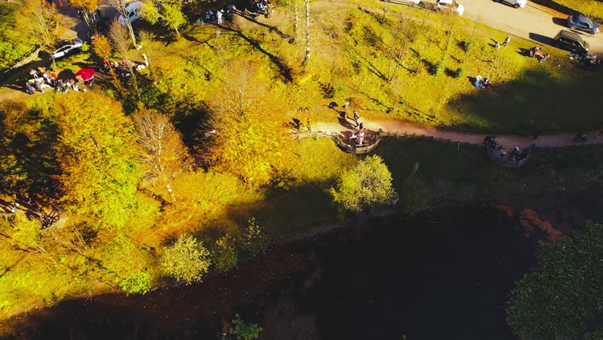 Peaceful Nature Landscape in Autumn Season near the Lake