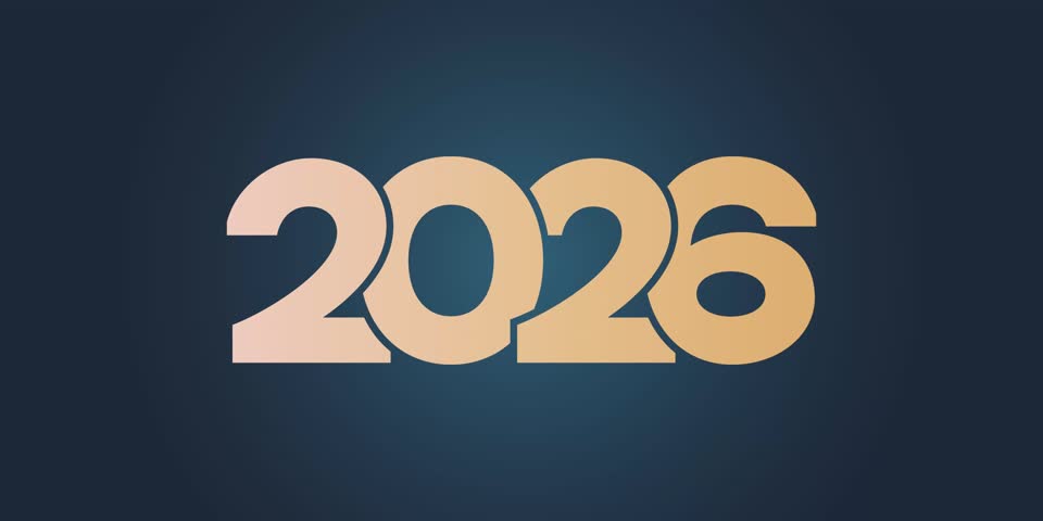 Minimal “2026 Happy New Year” animation with clean typography and soft motion. Simple elegant design symbolizing time transition, hope, and new beginnings. Ideal for presentations, websites