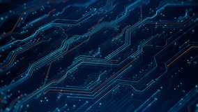 Loopable Animation with Isometric View of Colorful Circuit Board Pattern. Modern Abstract Technology themed Background with PCB Lines and Motherboard Traces. Innovation in Electronics and Engineering - Powered by Shutterstock - Get 15% off with code: PIKWIZARD15