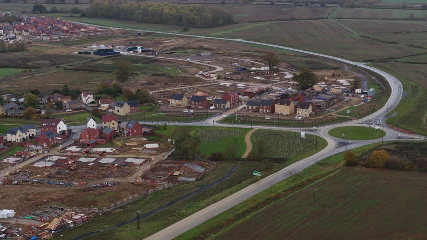 New constructed housing in Towcester. England, United Kingdom.