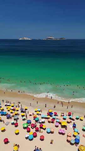 Aerial view of Ipanema Beach, Rio de Janeiro, Brazil