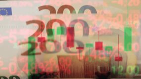 Euro Banknotes with Candlestick Chart Overlay — Financial Market Concept - Powered by Shutterstock - Get 15% off with code: PIKWIZARD15