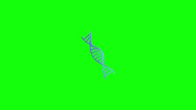 A 3D DNA double helix slowly rotates on a green screen, ideal for science and biology visuals. - Powered by Shutterstock - Get 15% off with code: PIKWIZARD15