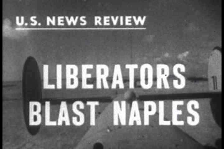 1940s - The bombing raid on Naples during World War Two, in 1942.