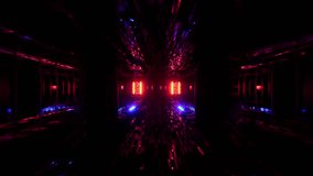 Sci-Fi Neon Tunnel Flight - Red and Blue Cyberpunk Background - Powered by Shutterstock - Get 15% off with code: PIKWIZARD15