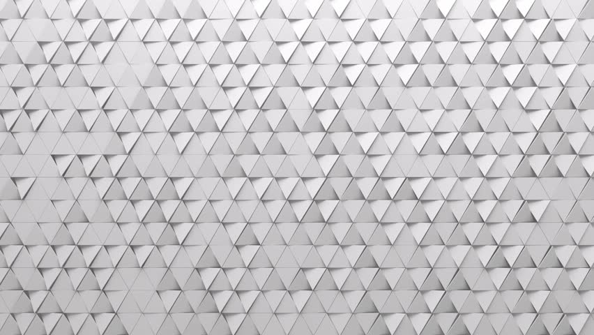 Elegant and clean background featuring a seamless loop of chaotically flipping white triangles, creating a dynamic and subtle geometric pattern for modern and corporate presentations