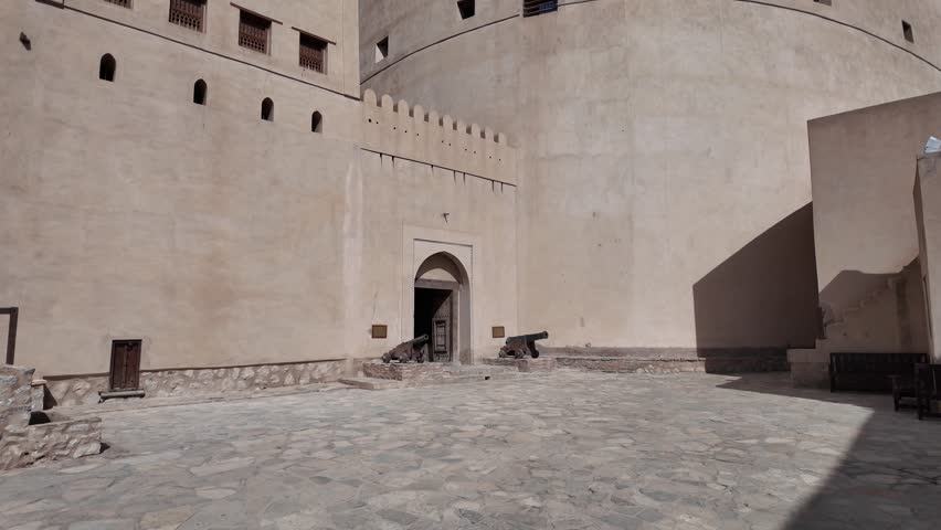Nizwa Fort is a historic 17th-century Omani fortress known for its massive circular tower in Oman
