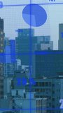City skyline with data animation overlay showing graphs and percentages. Technology, urban, futuristic, analytics, innovation, digital - Powered by Shutterstock - Get 15% off with code: PIKWIZARD15