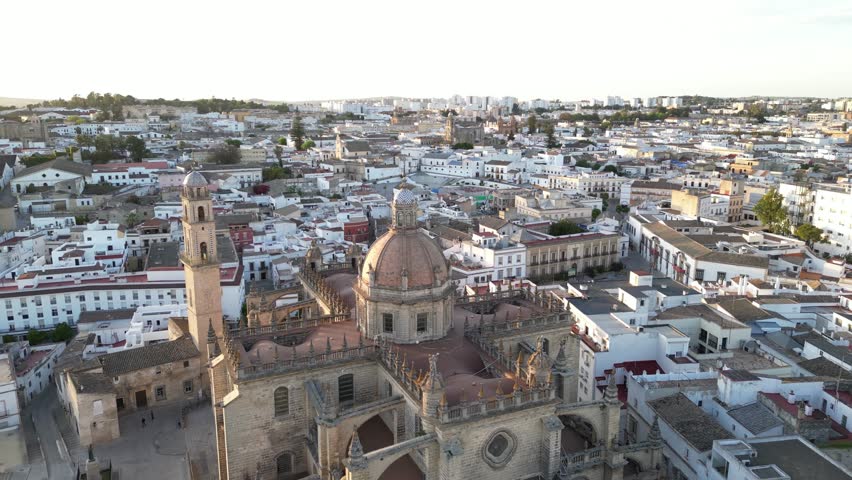 Aerial view of jerez cathedral monument