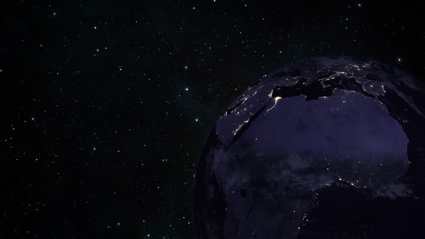 Deep space scene with glowing stars and soft nebula clouds. Cinematic motion, elegant gradients, dreamy cosmic atmosphere, smooth parallax, dark background.