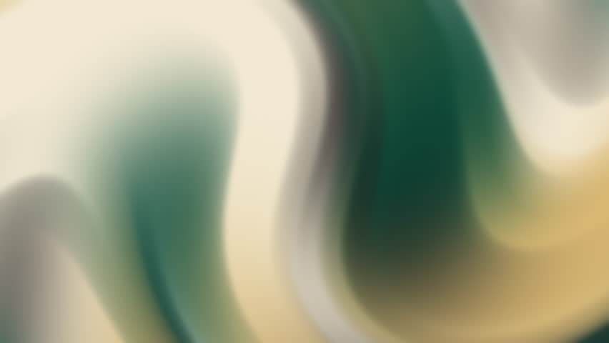 Fluid, wave–like emerald and gold motion with soft silky texture. Perfect for premium visual branding, motion design, and looping video backgrounds.