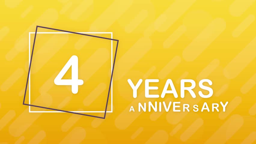 Elegant 4 years anniversary emblem with golden number, laurel wreath, and luxury typography, symbolizing four years of success, growth, and celebration. Ideal for business or personal milestones.