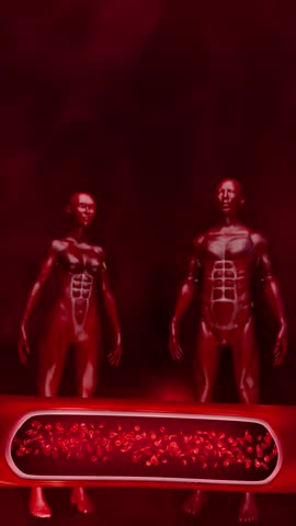Fat Distribution in Human Body Focused on Visceral and Subcutaneous Areas for Medical and Fitness Illustration 3D Rendering
