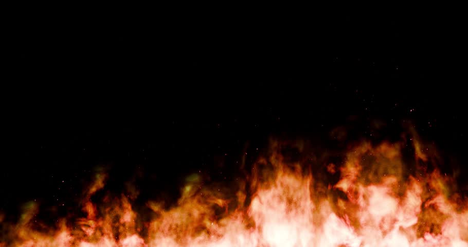 Blazing fire and hot smoke on dark background, glowing heat and burning flame texture, realistic danger and energy illustration, 3D Rendering	