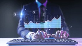 Investment stock market trading economic growth, business success, financial planning, rising data graph and dollar signs data analysis virtual statistics. financial interface showing stock growth - Powered by Shutterstock - Get 15% off with code: PIKWIZARD15