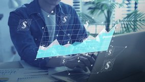 Investment stock market trading economic growth, business success, financial planning, rising data graph and dollar signs data analysis virtual statistics. financial interface showing stock growth - Powered by Shutterstock - Get 15% off with code: PIKWIZARD15